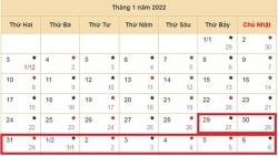 Lịch nghỉ Tết 2022: Đề xuất Tết Nguyên đán Nhâm Dần nghỉ 9 ngày, Tết Dương lịch nghỉ 3 ngày, Quốc Khánh nghỉ 2 ngày