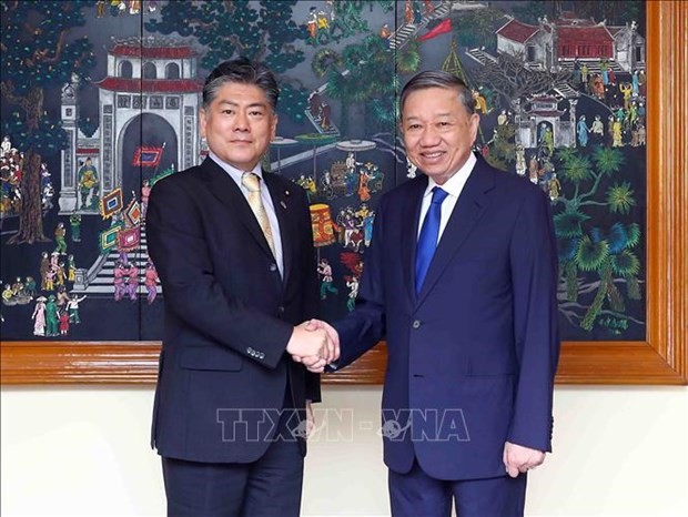 Minister of Public Security To Lam receives Japanese Minister of Justice Furukawa Yoshihisa