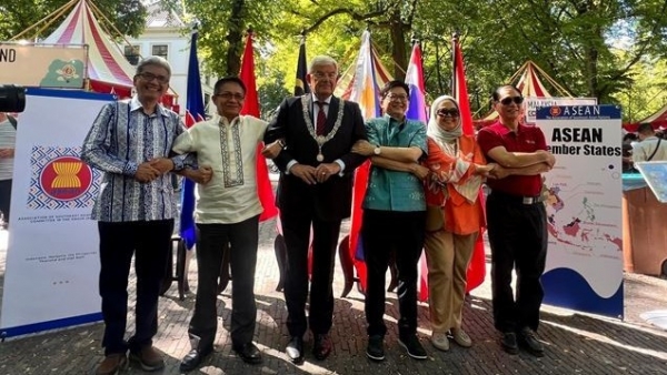 Vietnam's pavilion in Embassy Festival 2022 at Lange Voorhout, The Hague, Netherlands