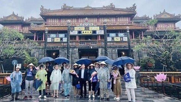 French cruise ship takes foreign tourists to Thua Thien-Hue province