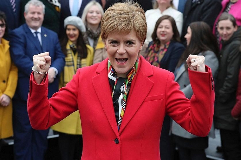 Thủ hiến Scotland Nicola Sturgeon cho biết bà sẽ vận động để được ủy quyền tổ chức một cuộc bỏ phiếu về sự độc lập của Scotland. (Nguồn: AP)
