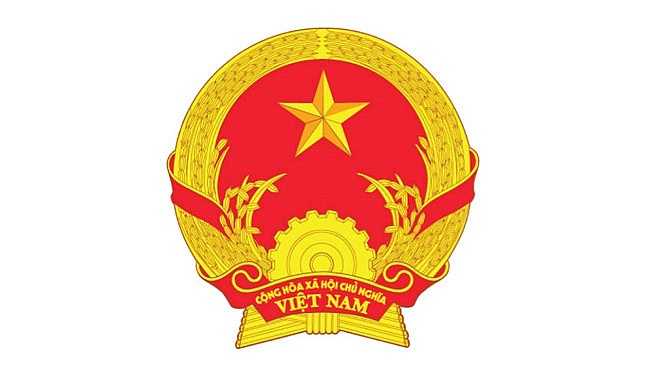 Quốc huy nước Cộng hòa Xã hội chủ nghĩa Việt Nam. 