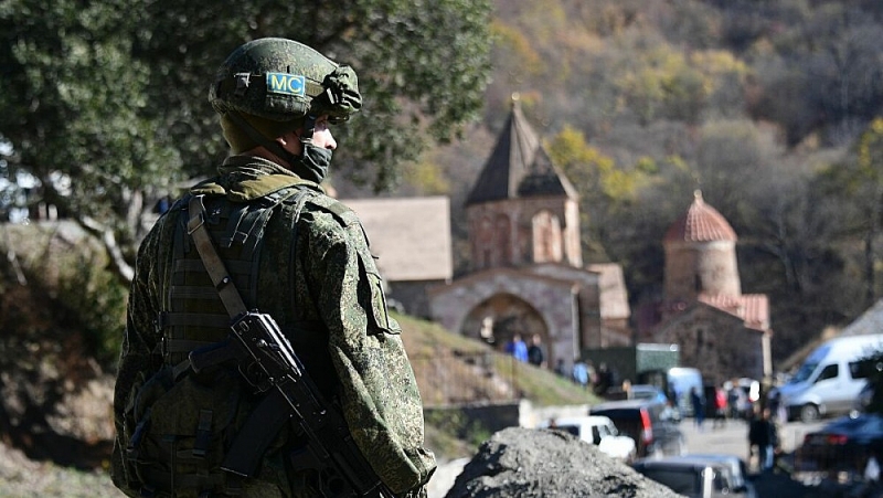 Lực lượng công binh Nga đã hoàn thành công tác xây dựng các căn cứ cho lực lượng gìn giữ hòa bình ở khu vực Nagorno-Karabakh. (Nguồn: Sputnik)