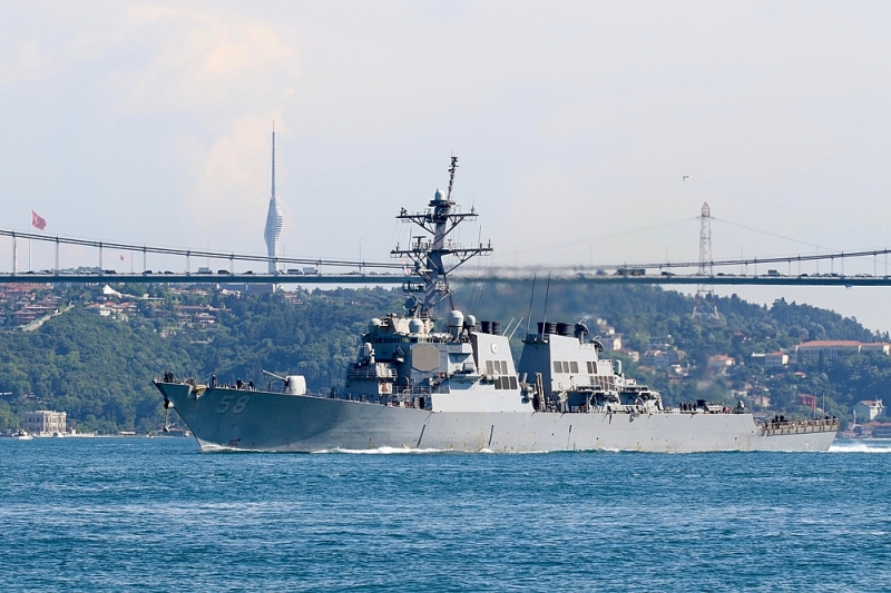 u trục USS Laboon của hải quân Mỹ đã đi qua eo biển Bosphorus và vào Biển Đen ngày 11/6. (Nguồn: AFP)