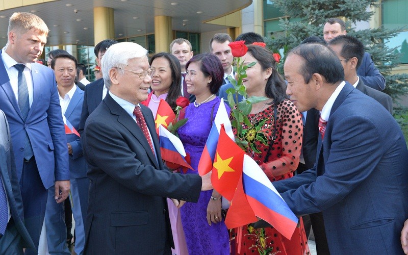 Tổng Bí thư Nguyễn Phú Trọng và đoàn cấp cao Việt Nam thăm chính thức Liên bang Nga ngày 5/9/2018. (Nguồn: TTXVN)