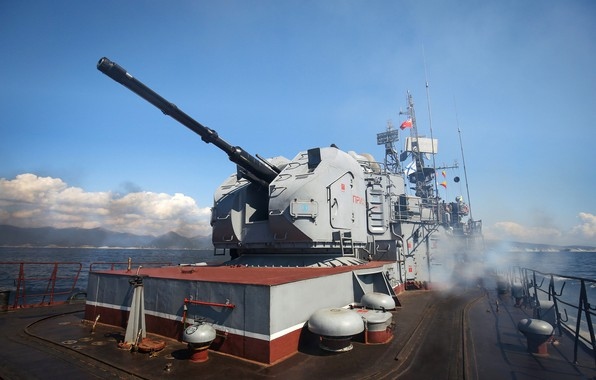 Pháo hạm AK-176 được lắp đặt cho tàu chiến. (Nguồn: GF)
