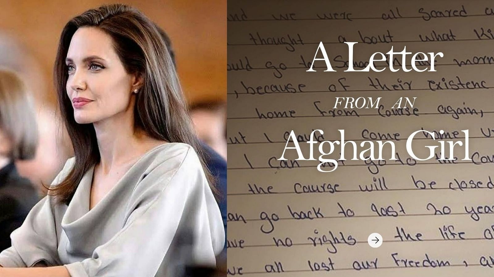 Lá thư khẩn thiết của bé gái Afghanistan gửi Angelina Jolie sau khi Taliban chiếm Kabul. (Nguồn: thequint)
