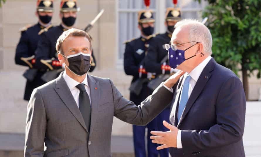 Thủ tướng Australia Scott Morrison tuyên bố ông đã nỗ lực sắp xếp một cuộc thảo luận với Tổng thống Pháp Emmanuel Macron. (Nguồn: Reuters)