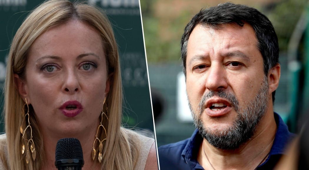 Bà Giorgia Meloni, thủ lĩnh đảng Anh em Italy, và ông Matteo Salvini - lãnh đạo đảng Liên minh phương Bắc mâu thuẫn trong cách ứng phó với khủng hoảng năng lượng