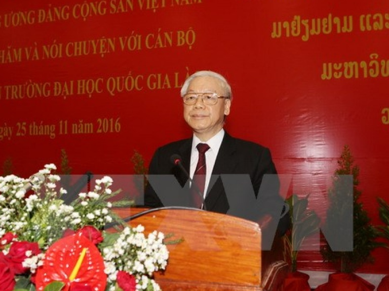 Toàn văn phát biểu của Tổng Bí thư tại Đại học Quốc gia Lào