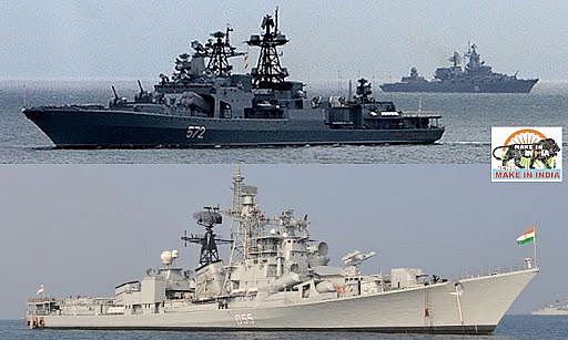 Cuộc tập trận hải quân chung của Ấn Độ và Nga hồi tháng 9. (Nguồn: MII)