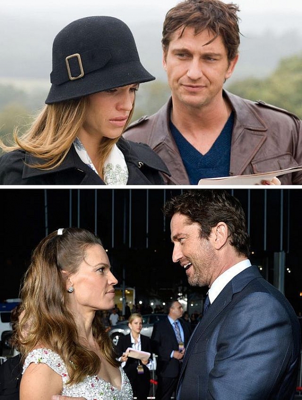 Đôi tình nhân Hilary Swank (trái) và Gerard Butler trong P.S I love you. (Nguồn: BR)