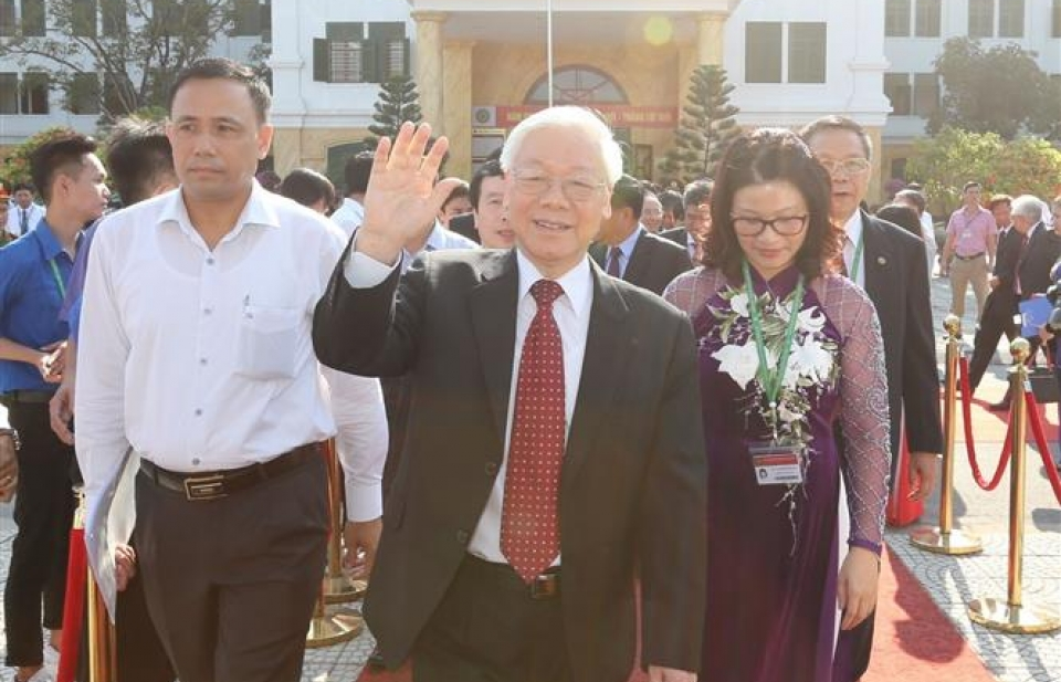Tổng Bí thư Nguyễn Phú Trọng dự Lễ khai giảng năm học mới của Học viện Nông nghiệp Việt Nam