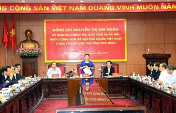 Chủ tịch Quốc hội Nguyễn Thị Kim Ngân thăm và làm việc tại Thái Bình