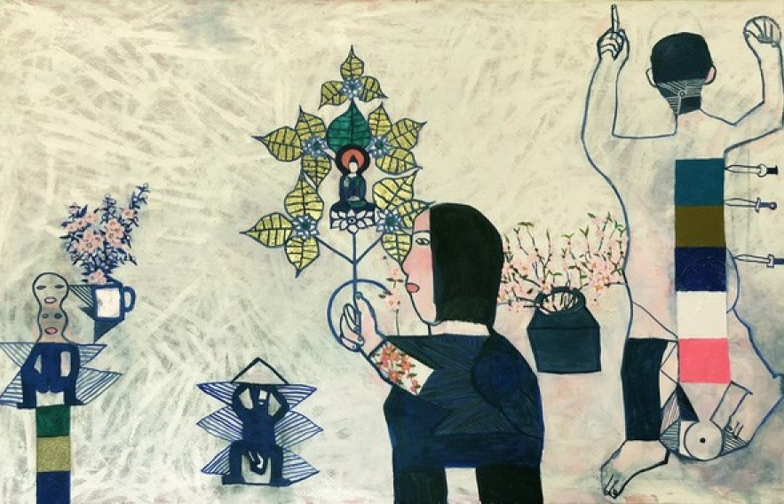 Vietnamese and Hungarian contemporary paintings on display
