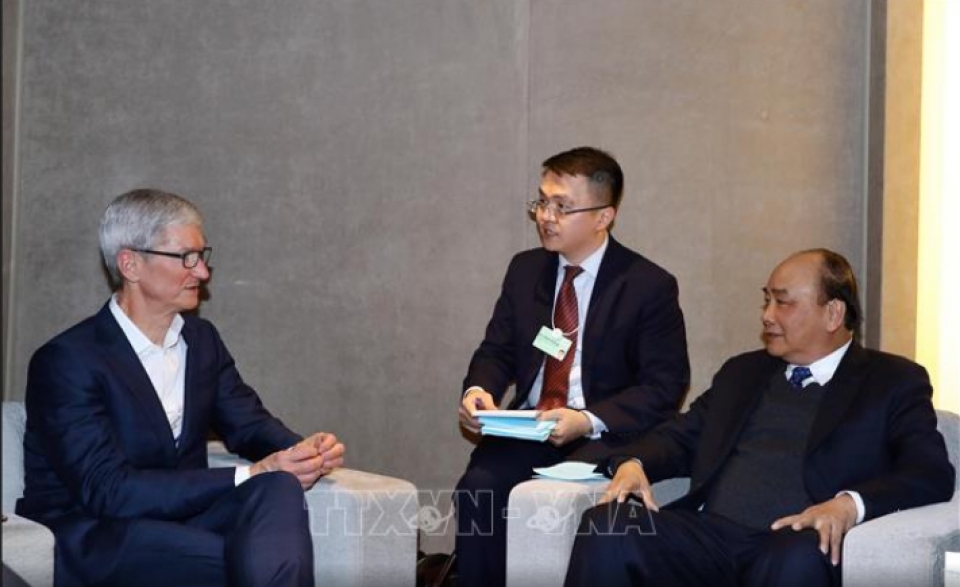 thu tuong nguyen xuan phuc tiep lanh dao cac tap doan da quoc gia ben le wef davos 2019