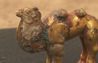 Khai quật tượng lạc đà bằng vàng nguyên khối cổ nhất Trung Quốc
