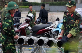 Mục sở thị trận địa pháo hoa chuẩn bị khai hoả, đón giao thừa tại Hà Nội