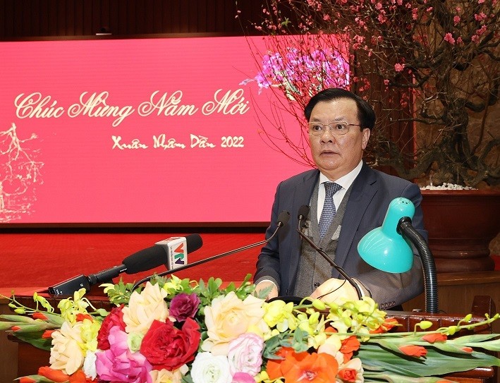 Tổng Bí thư Nguyễn Phú Trọng thăm, chúc Tết Đảng bộ, chính quyền và nhân dân Thủ đô Hà Nội, Đinh Tiến Dũng