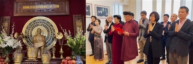 Embassy of Vietnam in France hosts ceremony to pay tribute to Hung Kings (Photo: VNA)