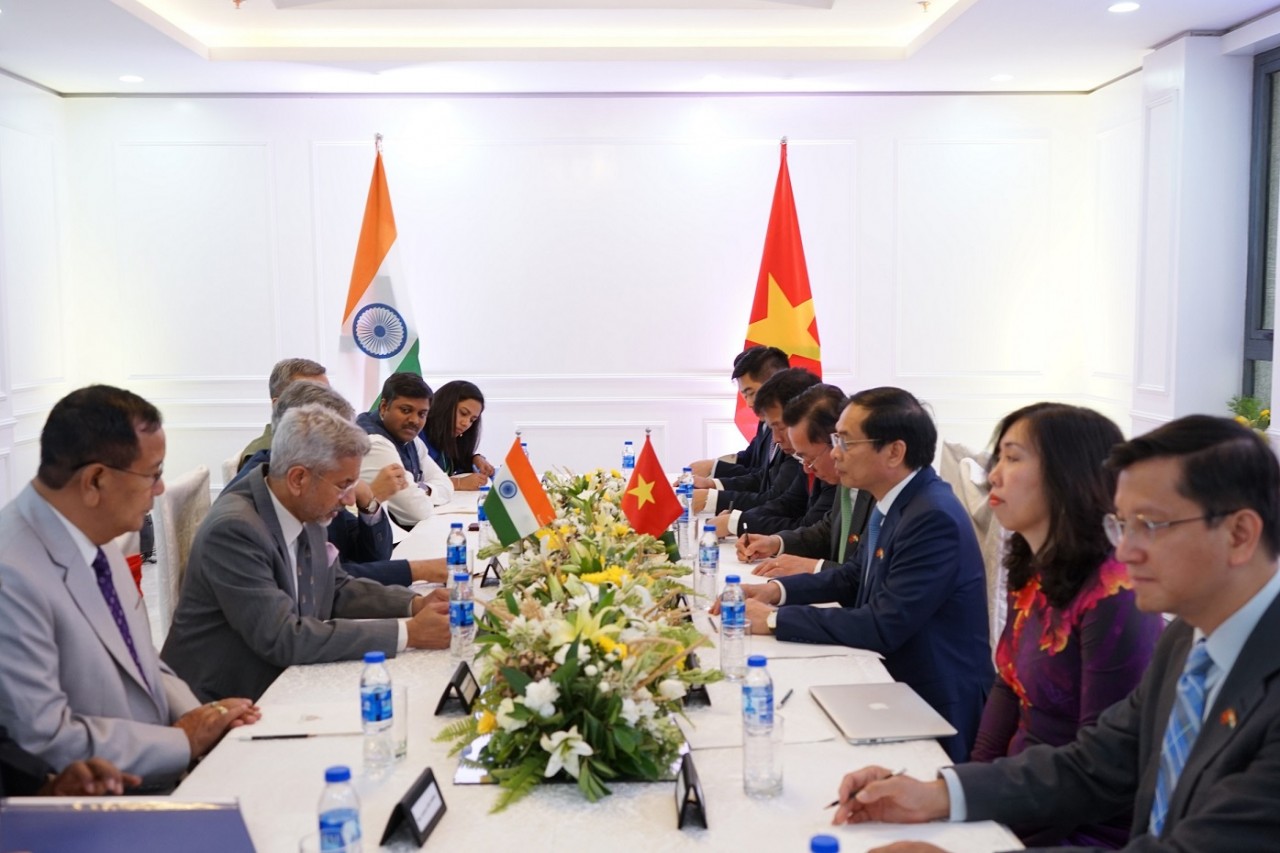 Bộ trưởng Ngoại giao Bùi Thanh Sơn hội đàm với Bộ trưởng Ngoại giao Ấn Độ S. Jaishankar