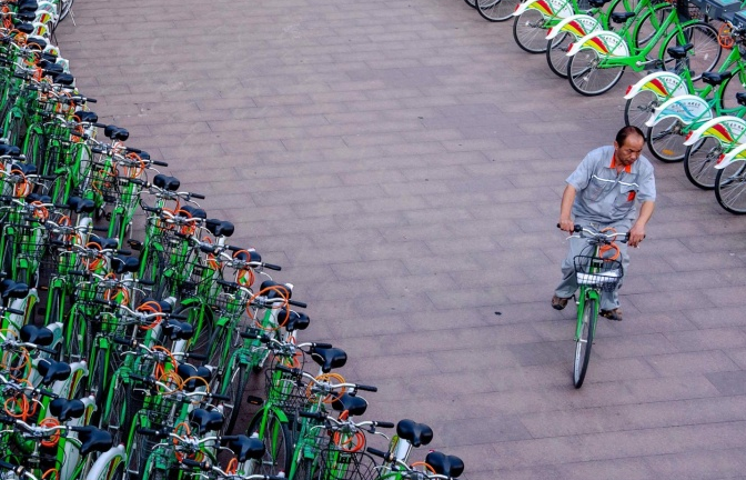 Dịch vụ đi chung xe đạp phát triển tại Trung Quốc