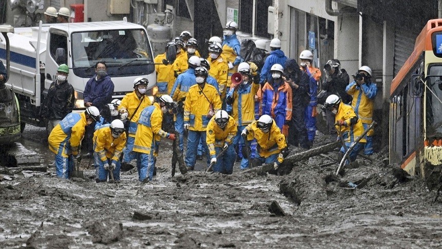 Điện thăm hỏi về việc mưa lớn kéo dài gây thiệt hại lớn về người và tài sản tại thành phố Atami, Nhật Bản