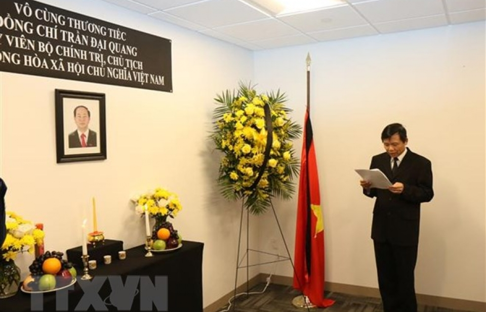 Lễ viếng và mở sổ tang Chủ tịch nước Trần Đại Quang tại Liên hợp quốc