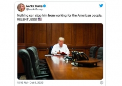 Ái nữ Ivanka của Tổng thống Trump đăng ảnh cha làm việc trong bệnh viện