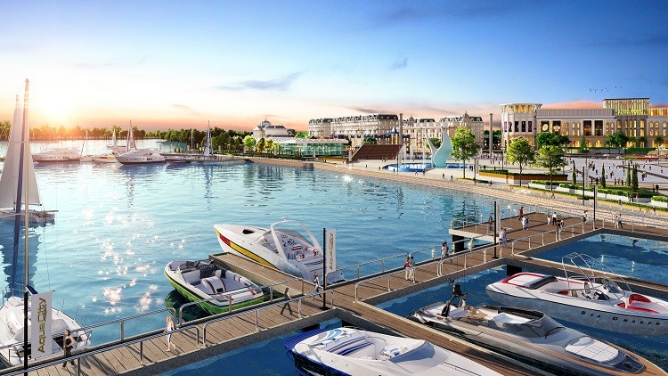 2.	Tổ hợp quảng trường – bến du thuyền Aqua Marina tại Aqua City (Ảnh: NVL)
