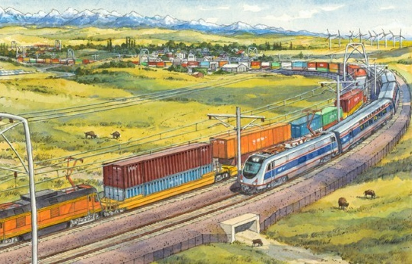 Mỹ tham vọng dùng đường sắt để vận tải điện