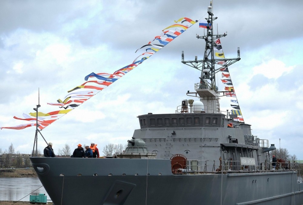 Một tàu quét mìn của Hải quân Nga. (Nguồn: AP)
