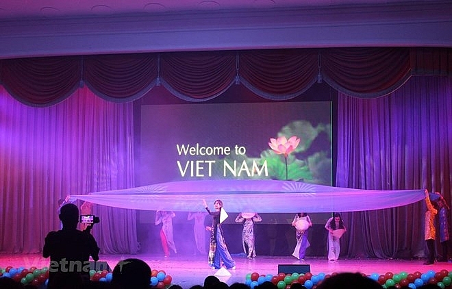 vietnamese woman shines at beauty contest in russia