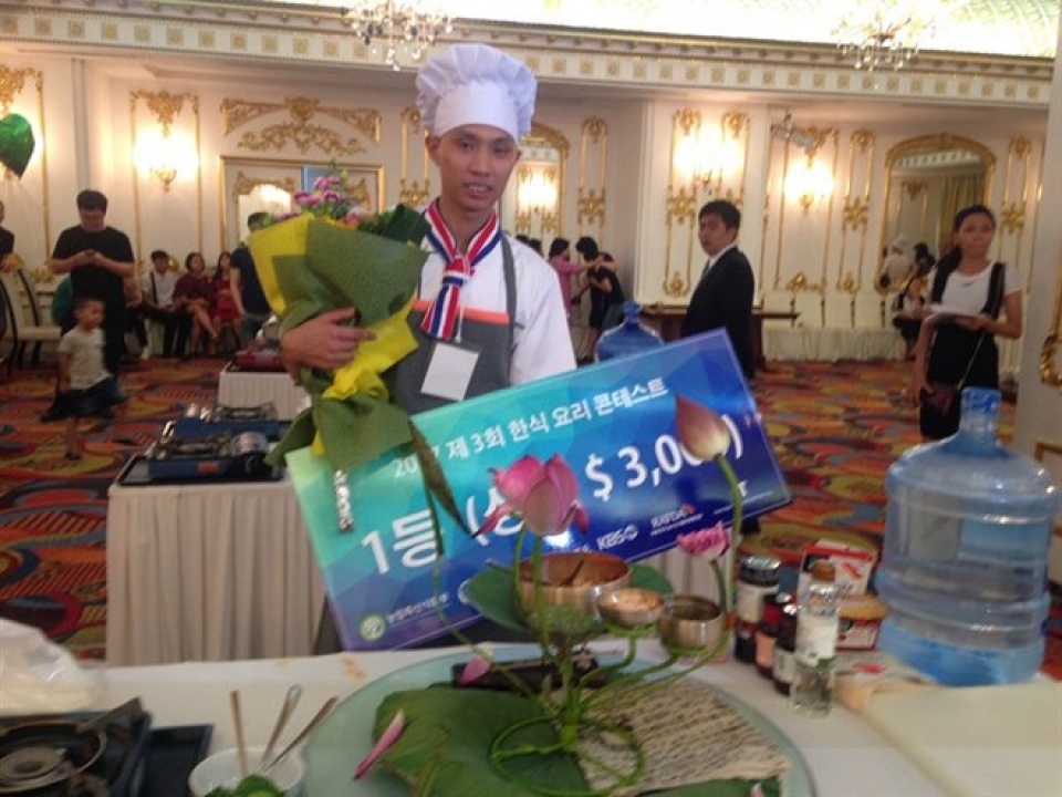 korean cuisine contest winner receives prize of 3000 usd