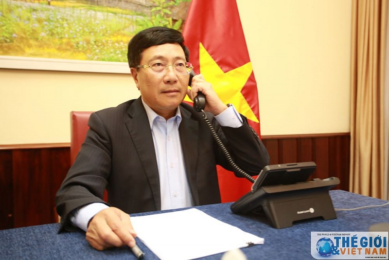 pho thu tuong bo truong bo ngoai giao pham binh minh dien dam voi bo truong bo ngoai giao saudi arabia