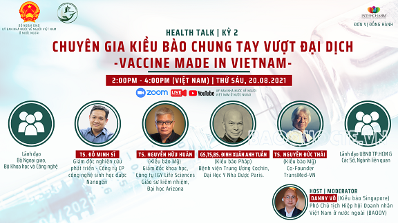 Tọa đàm trực tuyến  “Chuyên gia kiều bào chung tay vượt đại dịch - Vaccine Made in Vietnam”