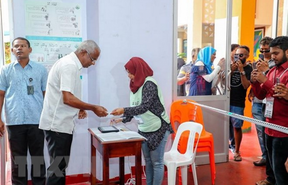 Khoảng 260.000 cử tri của Maldives đi bỏ phiếu bầu tổng thống
