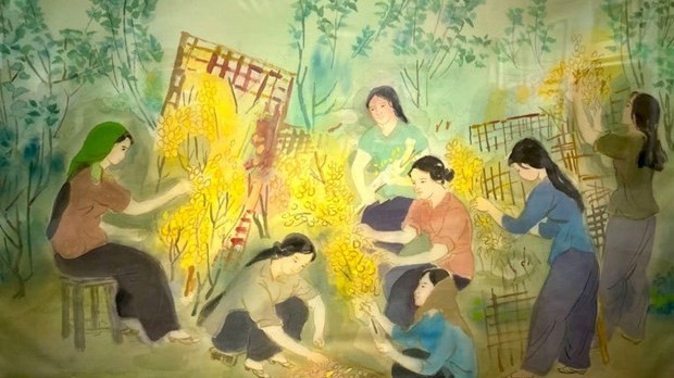 Works by veteran painters showcased in Ha Noi