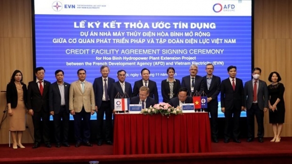 AFD provides loan of 70 million EUR for expanded Hoa Binh hydropower plant project