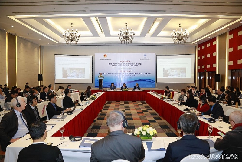 Hội thảo về thúc đẩy, bảo vệ quyền con người trong bối cảnh dịch Covid-19 Hội thảo về thúc đẩy, bảo vệ quyền con người trong bối cảnh dịch Covid-19