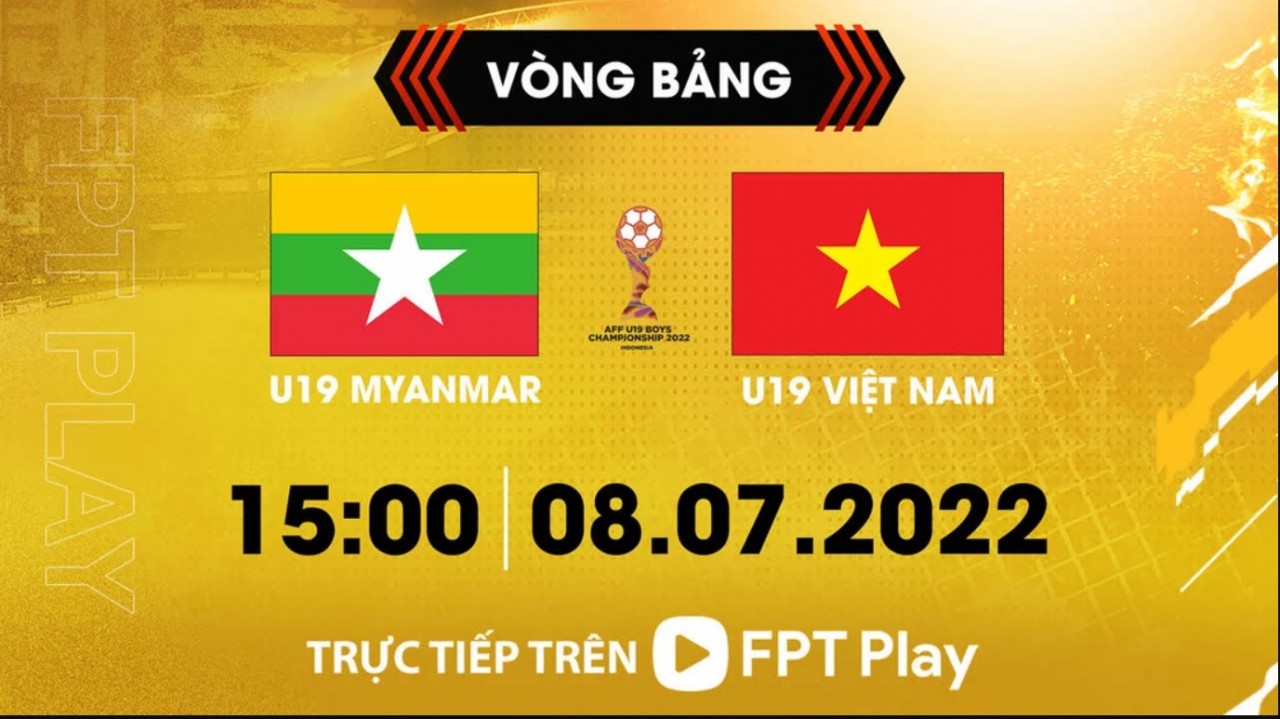 Link xem trực tiếp U19 Việt Nam vs U19 Myanmar (15h00 ngày 8/7) giải vô địch U19 Đông Nam Á 2022
