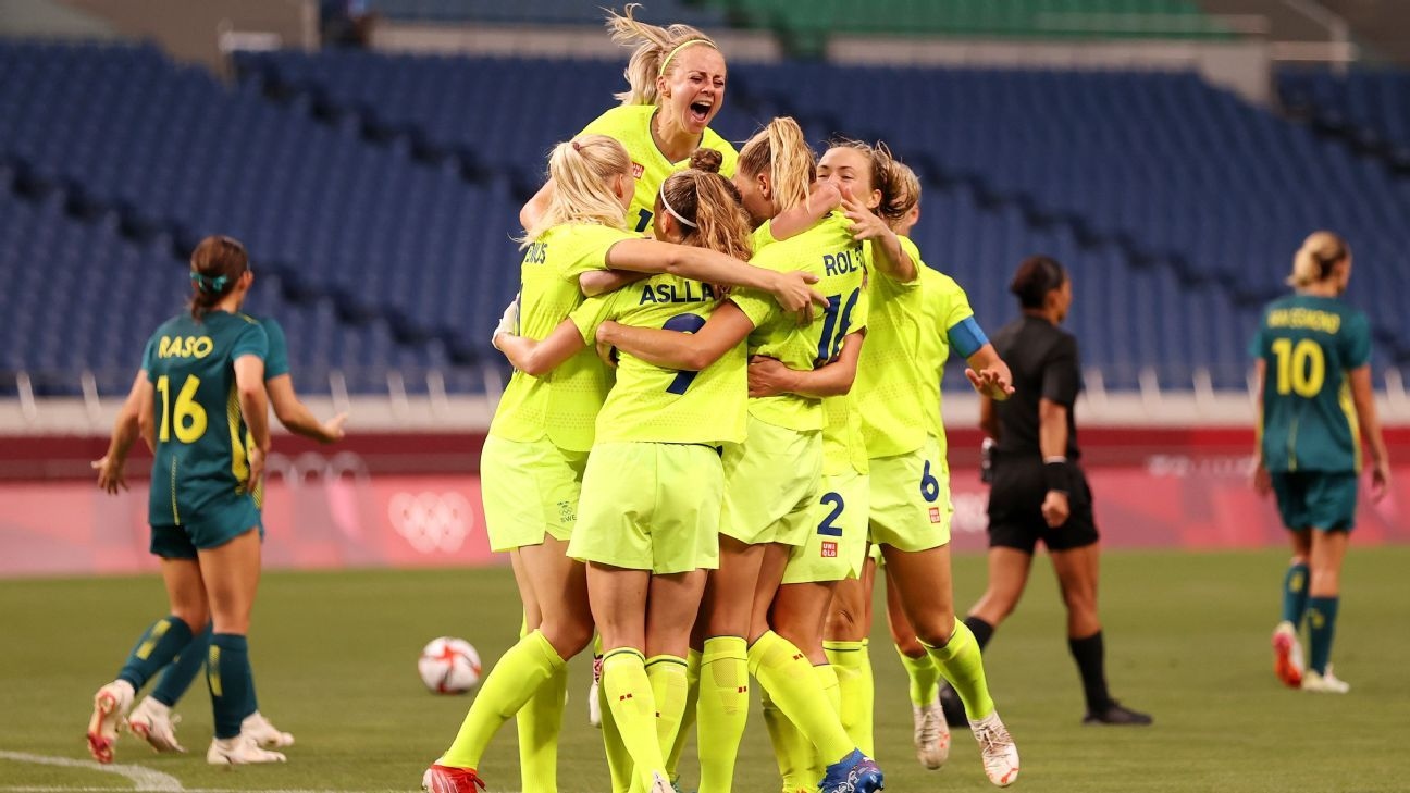 Nữ Thụy Điển trình diễn phong độ ấn tượng với 5 trận thắng liên tiếp. Nguồn: AFC)