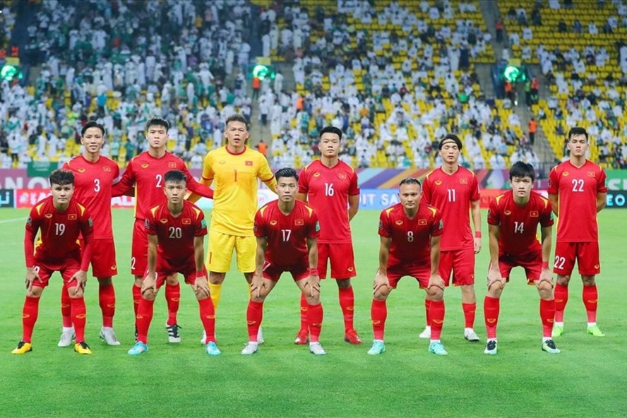 Đội hình đội tuyển Việt Nam trận gặp Saudi Arabia. Ảnh: AFC