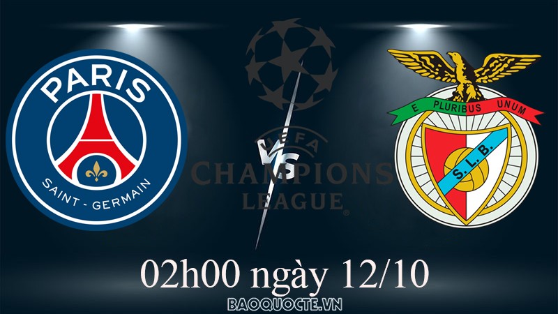 Link xem trực tiếp PSG vs Benfica (02h00 ngày 12/10) vòng bảng Cúp C1 châu Âu