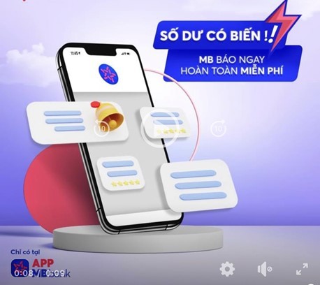Số dư có biến, MB báo ngay hoàn toàn miễn phí trên app MBBank