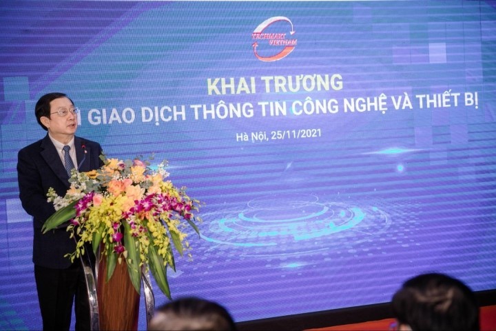 Bộ trưởng Bộ Khoa học và Công nghệ Huỳnh Thành Đạt phát biểu tại sự kiện.