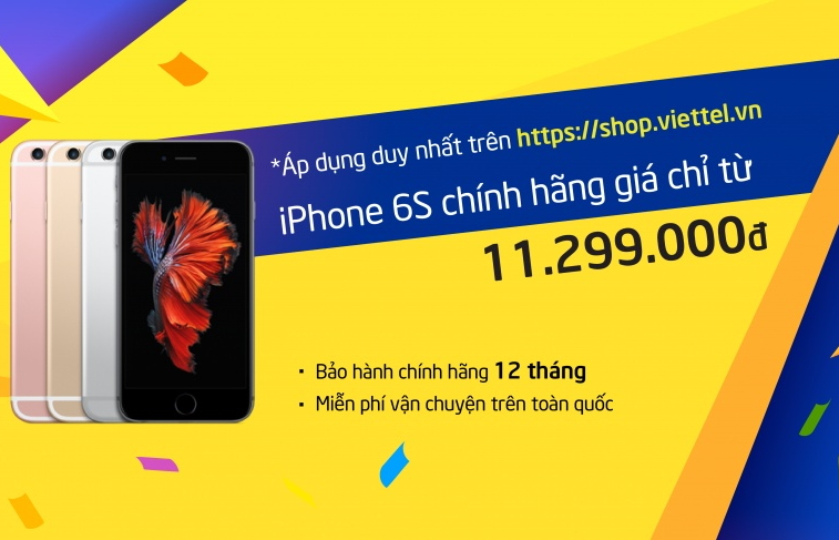 iPhone 6S chính hãng giá chỉ từ 11.299k