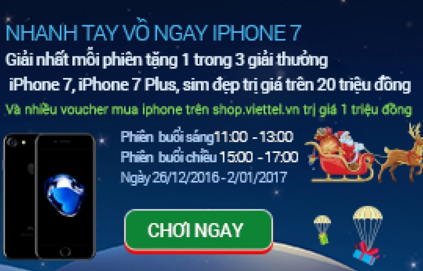 Ông già Noel phát miễn phí Iphone 7 Plus