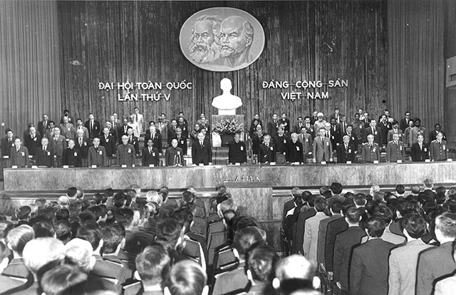 Đại hội đại biểu toàn quốc lần thứ V họp từ ngày 27 - 31/3/1982 tại Thủ đô Hà Nội. (Ảnh: Báo Nhân dân)