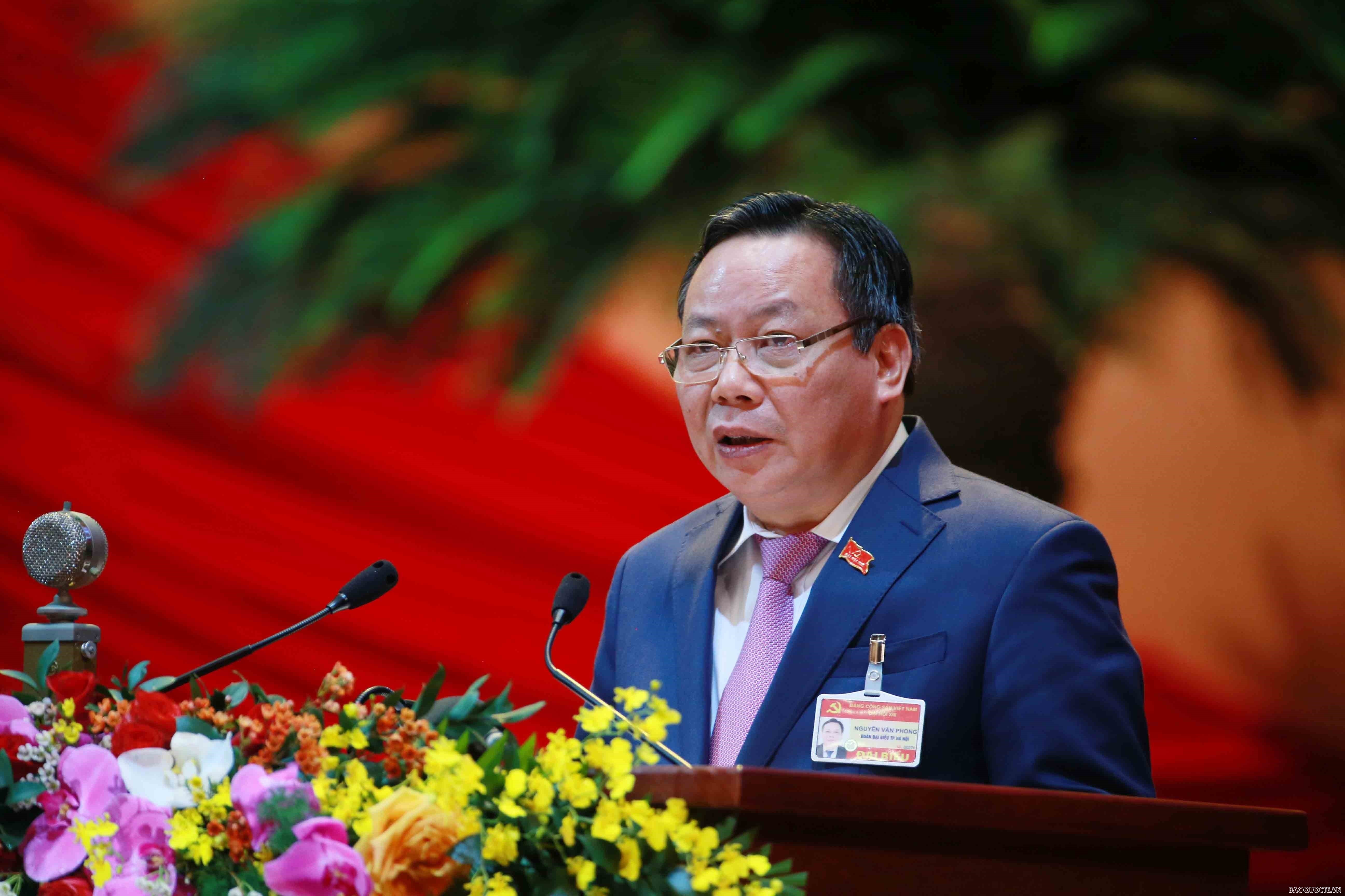 Đại hội XIII: Xây dựng Hà Nội thành trung tâm lớn của quốc gia về giao dịch quốc tế